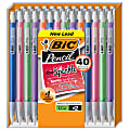 BIC® Xtra-Sparkly Number 2 Mechanical Pencils With Erasers, 0.7 mm, Assorted Barrel Colors, Pack Of 40 Pencils 1 thumbnail image