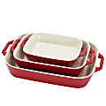 Staub 3-Piece Baking Dish Set, Cherry 1 thumbnail image