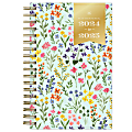 2024-2025 Day Designer Weekly/Monthly Planning Calendar, 3-5/8" x 6-1/8", Flower Field Mint, July To June, 144878