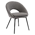 Office Star Millie Polyester Dining Accent Chair, Charcoal/Black 1 thumbnail image