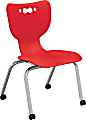 MooreCo Hierarchy No Arms Casters Chair, Red