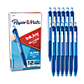 Paper Mate® InkJoy™ 300 RT Retractable Pens, Medium Point, 1.0 mm, Translucent Blue Barrels, Blue Ink, Pack Of 12