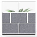 Luxor Modular Room Divider Wall System Add-On, 70" x 70", Gray