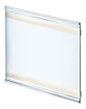 Azar Displays Adhesive Back Acrylic Nameplate Holders, 8"H x 11"W x 1/4"D, Clear, Pack Of 10 Holders