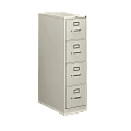 HON® 210 28-1/2"D Vertical 4-Drawer Letter-Size File Cabinet, Metal, Light Gray
