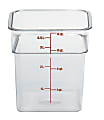 Cambro Camwear 4-Quart CamSquare Storage Containers, Clear, Set Of 6 Containers