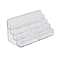 Azar Displays 4-Tier Acrylic Business/Gift Card Holders, Clear, Pack Of 2 Card Holders