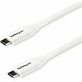 StarTech.com 2m 6 ft USB C to USB C Cable w/ 5A PD - M/M - White - USB 2.0 - USB-IF Certified - USB Type C Cable - USB2C5C2MW 1 thumbnail image
