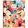 2025 TF Publishing Large Monthly Planner, 6-1/2” x 11”, Impressed Flowers, January To December