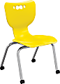 MooreCo Hierarchy No Arms Casters Chair, Yellow