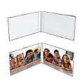 Azar Displays Side By Side Acrylic Double Photo Holders, 5”H x 14”W x 3”D, Clear, Set Of 2 Holders 1 thumbnail image