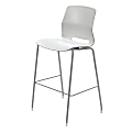 KFI Studios Imme Stacking Bar Stool, 44"H, Light Gray/Silver