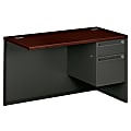 HON® 38000 48"W Right-Pedestal Desk Return, Mahogany/Charcoal 1 thumbnail image