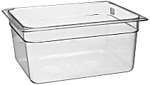 Cambro Camwear Polycarbonate 1/2 Size Food Pans, Clear, Pack Of 6 Pans