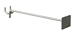 Azar Displays Extension Metal Bracket Hook, 9", Silver 1 thumbnail image