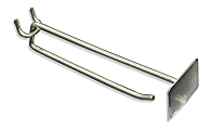 Azar Displays Galvanized Metal Scan Plate Hooks, 6", Pack Of 50 Hooks