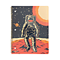Eccolo Lena + Liam Back To School Notebook, 8-1/2" x 11", 1 Subject, College Rule, 80 Sheets, Astronaut Fun Moon