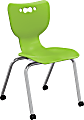 MooreCo Hierarchy Armless Caster Chair, 18", Green