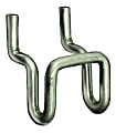 Azar Displays Galvanized Metal U Hooks For Pegboard And Slatwall Systems, 3/4"H x 1-1/8"W x 1/2"D, Pack Of 20 Hooks