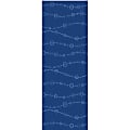 GoFit Designer Yoga Mat-Bubbles - Yoga, Exercise, Stretching - 68" Length x 24" Width - Rectangular - Bubbles - Blue