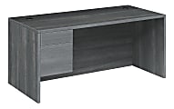HON® 10500 66"W 2-Drawer Left-Pedestal Computer Desk, Sterling Ash 1 thumbnail image