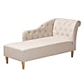 Baxton Studio 9699 Chaise Lounge, Beige 1 thumbnail image