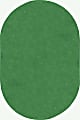 Joy Carpets® Kids' Essentials Oval Area Rug, Just Kidding™, 12' x 7'6", Grass Green