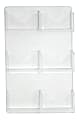 Azar Displays 6-Pocket Wall-Mount Bifold Brochure Holders, 24"H x 13"W x 1-1/8"D, Clear, Pack Of 2 Holders 1 thumbnail image