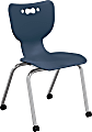 MooreCo Hierarchy Armless Caster Chair, 18", Navy