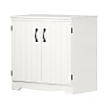 South Shore Farnel 33"W 2-Door Storage Cabinet, Pure White