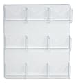 Azar Displays 9-Pocket Wall-Mount Bifold Brochure Holders, 24"H x 19-1/2"W x 1-3/4"D, Clear, Pack Of 2 Holders 1 thumbnail image