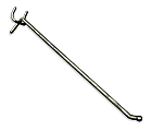 Azar Displays Galvanized Metal Hooks For Pegboard And Slatwall Systems, 12", Pack Of 50 Hooks