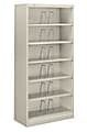 HON® Brigade® 600 36"W Lateral 6-Shelf File Cabinet, Metal, Light Gray
