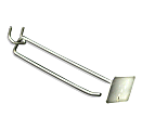 Azar Displays Galvanized Metal Scan Plate Hooks, 1-3/8"H x 2-1/8"W x 6"D, Silver, Pack Of 50 Hooks 1 thumbnail image