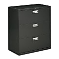 HON® 600 36"W x 18"D Lateral 3-Drawer File Cabinet With Lock, Charcoal 1 thumbnail image