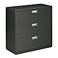 HON® 600 42"W x 18"D Lateral 3-Drawer File Cabinet With Lock, Charcoal 1 thumbnail image