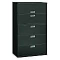 HON® 600 42"W x 18"D Lateral 5-Drawer File Cabinet With Lock, Charcoal 1 thumbnail image