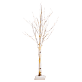 Nearly Natural Birch 48”H Artificial Christmas Tree With LED Lights, 48”H x 21”W x 21”D, White