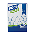 Dixie® Plastic Utensils, Medium-Weight Teaspoons, White, Box Of 100 Teaspoons 1 thumbnail image