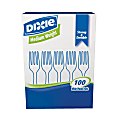 Dixie® Plastic Utensils, Medium-Weight Forks, White, Box Of 100 Forks