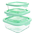 Martha Stewart 6-Piece Glass Storage Containers, 2-7/16"H x 6"W x 6-3/4"D, Mint 1 thumbnail image