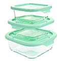 Martha Stewart 6-Piece Glass Storage Containers, 2-7/16"H x 6"W x 6-3/4"D, Mint