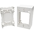 Eaton Tripp Lite Series Single-Gang Surface-Mount Back Box, White, TAA - 1-gang - White - Acrylonitrile Butadiene Styrene (ABS), Thermoplastic 1 thumbnail image
