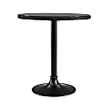 Eurostyle Erlend Indoor/Outdoor Dining Table, 29-1/2"H x 29-1/3"W x 29-1/3"D, Matte Black
