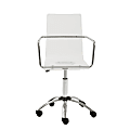 Eurostyle Chloe Acrylic Mid-Back Home Office Chair, Clear