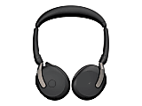 Jabra Evolve2 65 Flex UC Stereo - Headset - on-ear - Bluetooth - wireless - active noise canceling - USB-C - black - Optimized for UC