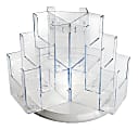 Azar Displays 9-Pocket 3-Tier Revolving Brochure Holder, 9"H x 14"W x 14"D, Clear 1 thumbnail image