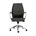 Eurostyle Crosby Faux Leather Low-Back Commercial Office Chair, Gray/Silver