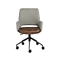 Eurostyle Desi Fabric Mid-Back Commercial Office Chair, Light Brown/Matte Black