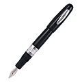 Monteverde® Mega Black Fountain Pen, Fine Point, 0.7 mm, Black Barrel, Black Ink